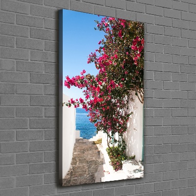 Quadro su tela canvas verticale Strade greche