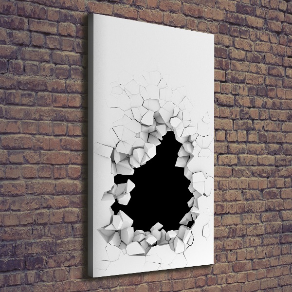 Stampa quadro su tela verticale Buchi nel muro