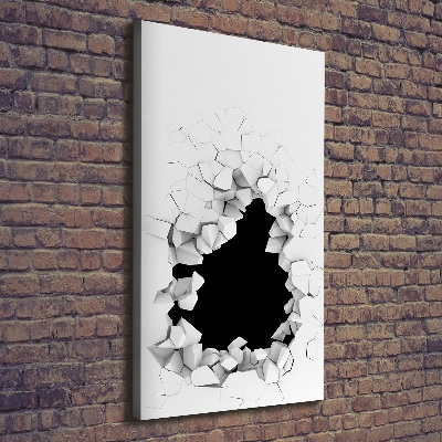 Stampa quadro su tela verticale Buchi nel muro