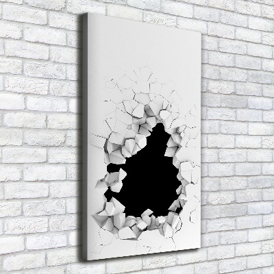Stampa quadro su tela verticale Buchi nel muro
