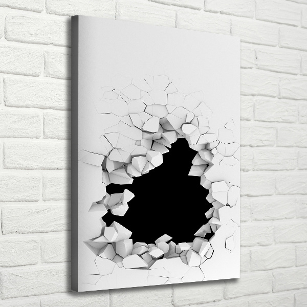 Stampa quadro su tela verticale Buchi nel muro