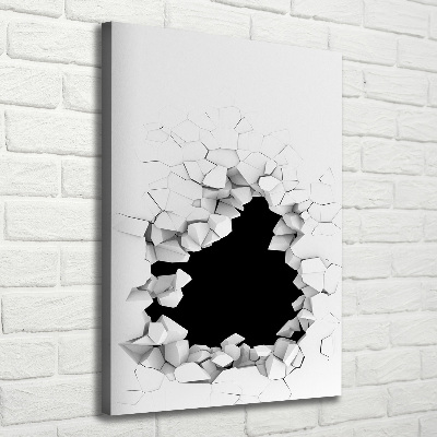 Stampa quadro su tela verticale Buchi nel muro