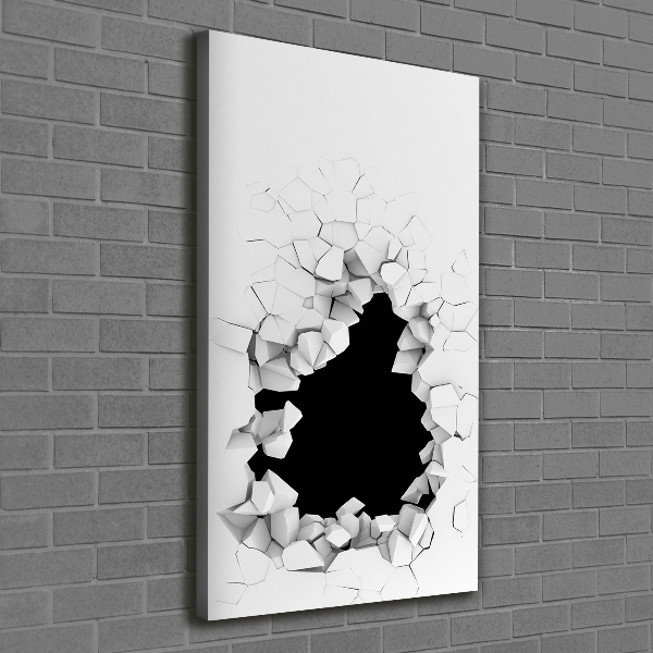 Stampa quadro su tela verticale Buchi nel muro