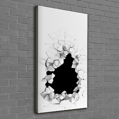 Stampa quadro su tela verticale Buchi nel muro