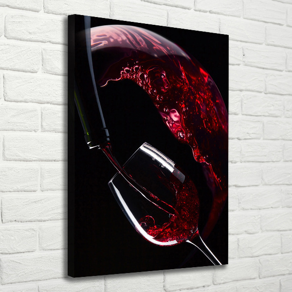 Quadro foto su tela verticale Vino rosso