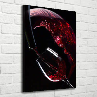 Quadro foto su tela verticale Vino rosso