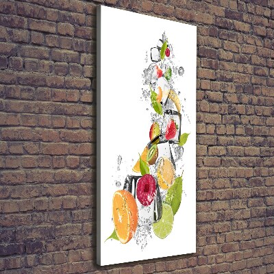 Stampa quadro su tela verticale Frutta e ghiaccio
