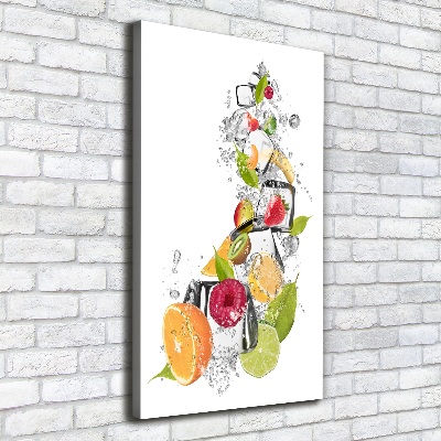 Stampa quadro su tela verticale Frutta e ghiaccio