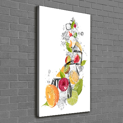 Stampa quadro su tela verticale Frutta e ghiaccio
