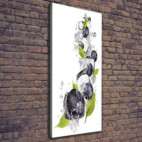 Quadro foto su tela verticale Bacche e ghiaccio