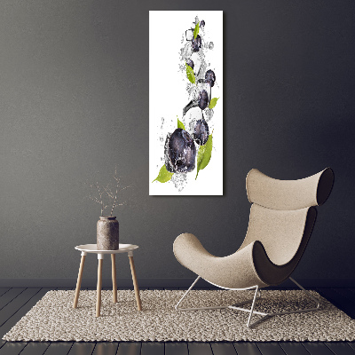 Quadro foto su tela verticale Bacche e ghiaccio