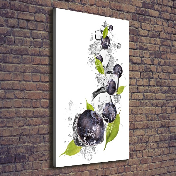 Quadro foto su tela verticale Bacche e ghiaccio
