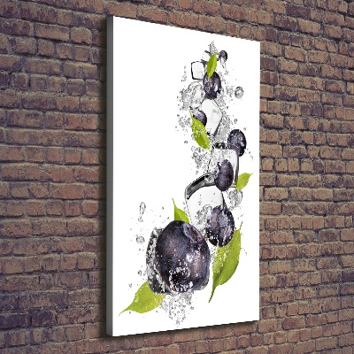 Quadro foto su tela verticale Bacche e ghiaccio