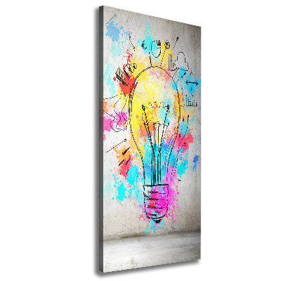 Stampa quadro su tela verticale Lampadina colorata