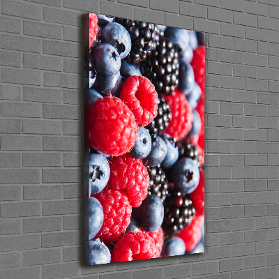 Quadro su tela canvas verticale Frutti di bosco