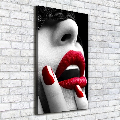 Quadro foto su tela verticale Maschera di pizzo