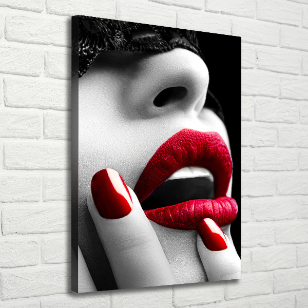 Quadro foto su tela verticale Maschera di pizzo