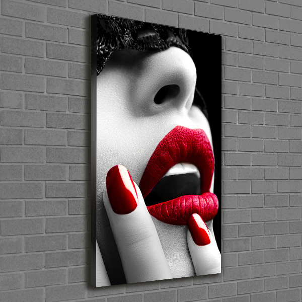 Quadro foto su tela verticale Maschera di pizzo