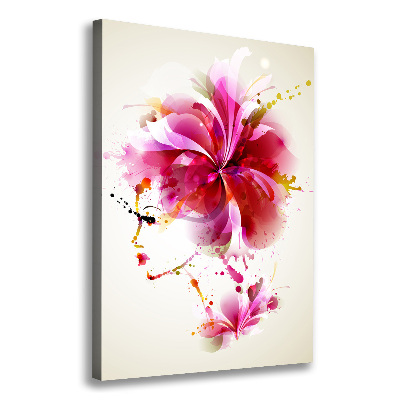 Quadro su tela canvas verticale Donna astratta