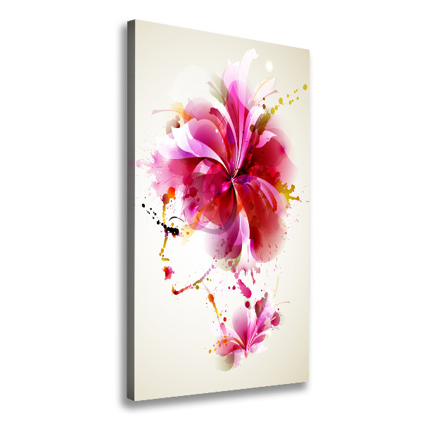 Quadro su tela canvas verticale Donna astratta