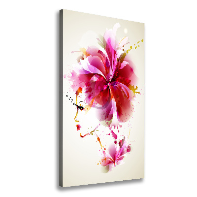 Quadro su tela canvas verticale Donna astratta