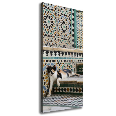 Quadro su tela canvas verticale Un gatto in Marocco