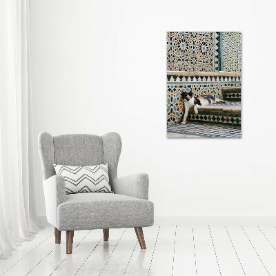 Quadro su tela canvas verticale Un gatto in Marocco