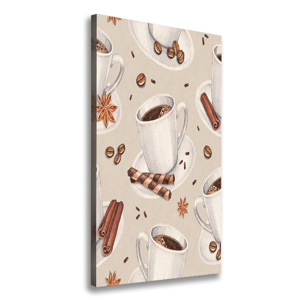 Stampa quadro su tela verticale Una tazza di caffè
