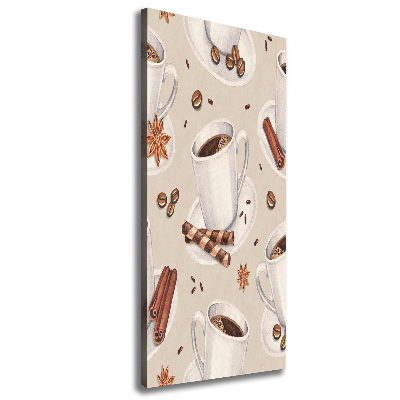 Stampa quadro su tela verticale Una tazza di caffè