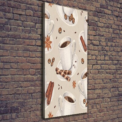 Stampa quadro su tela verticale Una tazza di caffè