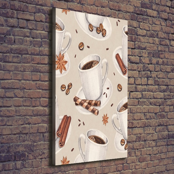 Stampa quadro su tela verticale Una tazza di caffè