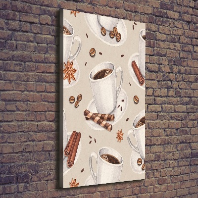 Stampa quadro su tela verticale Una tazza di caffè