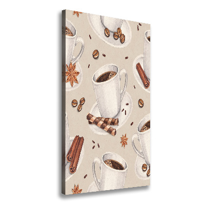 Stampa quadro su tela verticale Una tazza di caffè