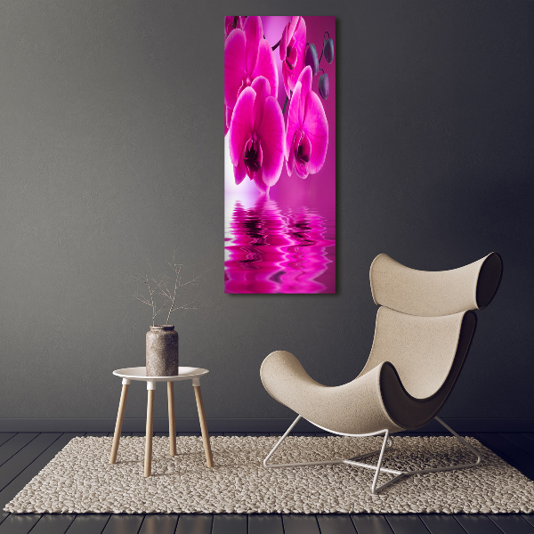 Stampa quadro su tela verticale Orchidea rosa