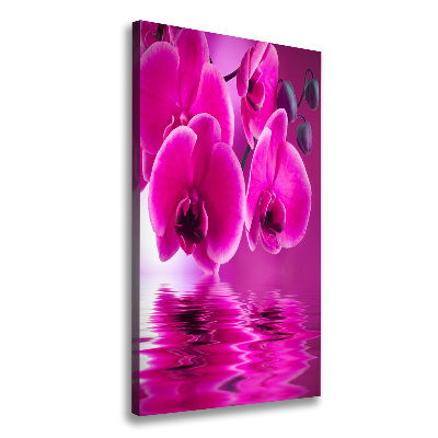 Stampa quadro su tela verticale Orchidea rosa