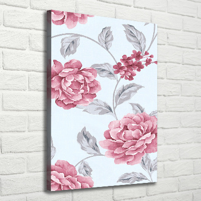 Quadro foto su tela verticale Peonie