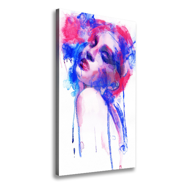 Quadro foto su tela verticale Donna astratta