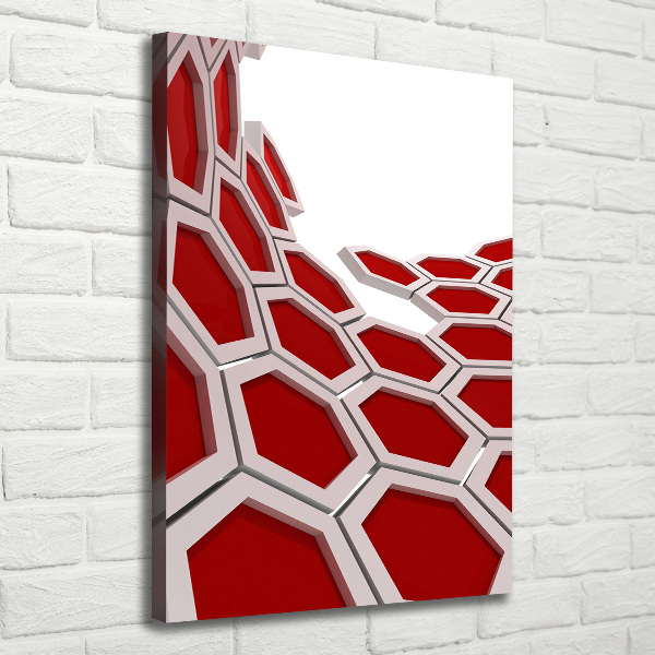 Quadro su tela canvas verticale Astrazione 3D