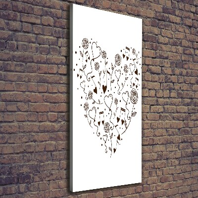 Stampa quadro su tela verticale Cuore