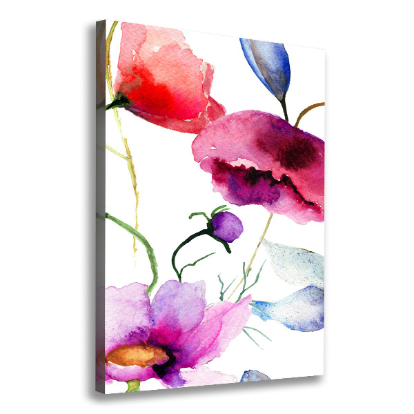 Quadro su tela canvas verticale Papaveri
