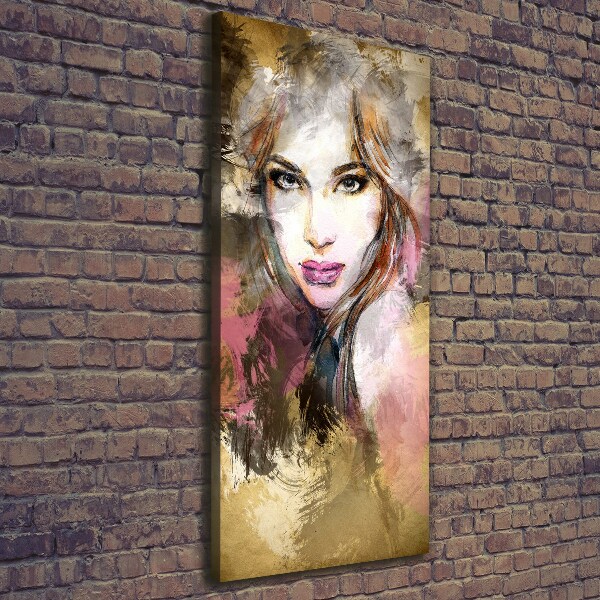 Quadro foto su tela verticale Donna astratta