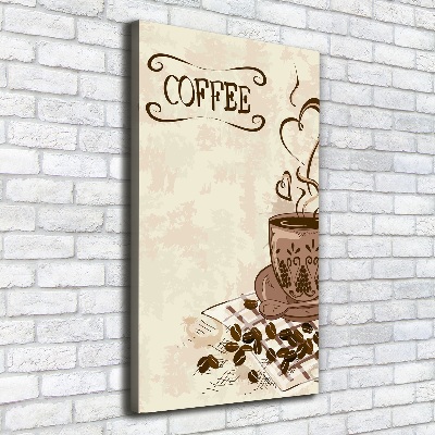Quadro su tela canvas verticale Caffè aromatico