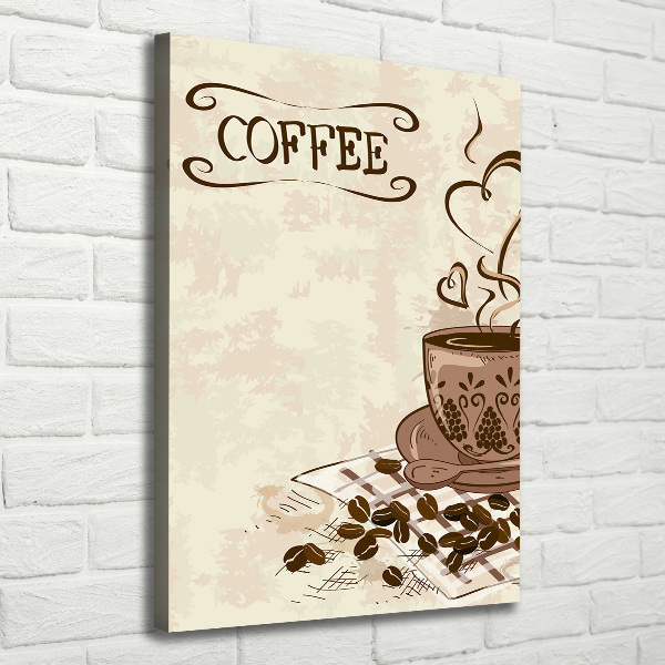 Quadro su tela canvas verticale Caffè aromatico