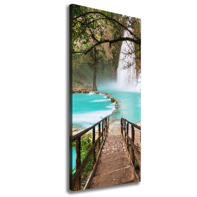 Quadro su tela canvas verticale Cascata del Messico