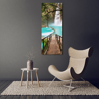 Quadro su tela canvas verticale Cascata del Messico