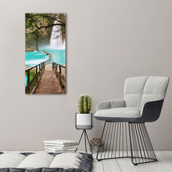 Quadro su tela canvas verticale Cascata del Messico
