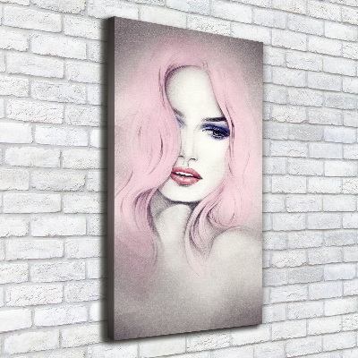 Stampa quadro su tela verticale Donna astratta