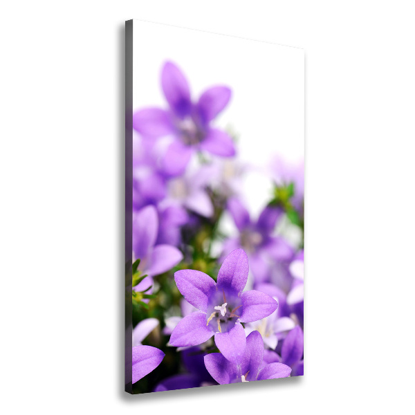 Quadro su tela canvas verticale Campanelle viola