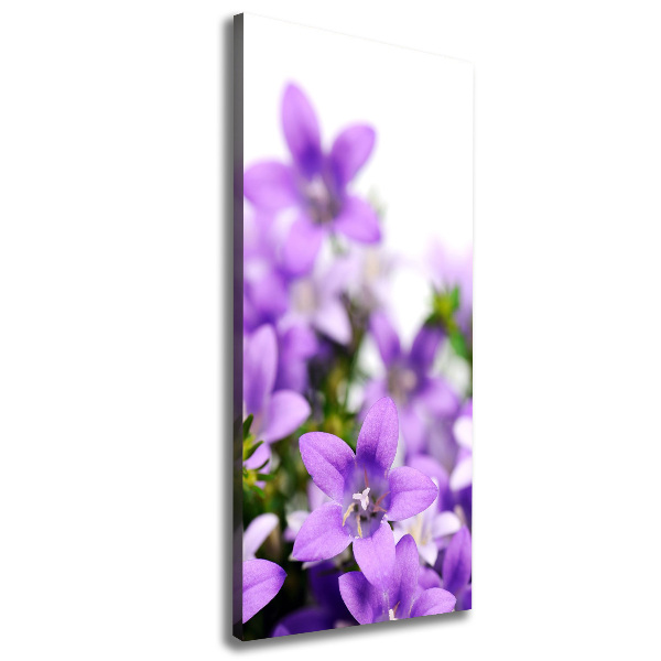 Quadro su tela canvas verticale Campanelle viola