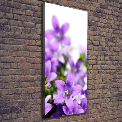 Quadro su tela canvas verticale Campanelle viola